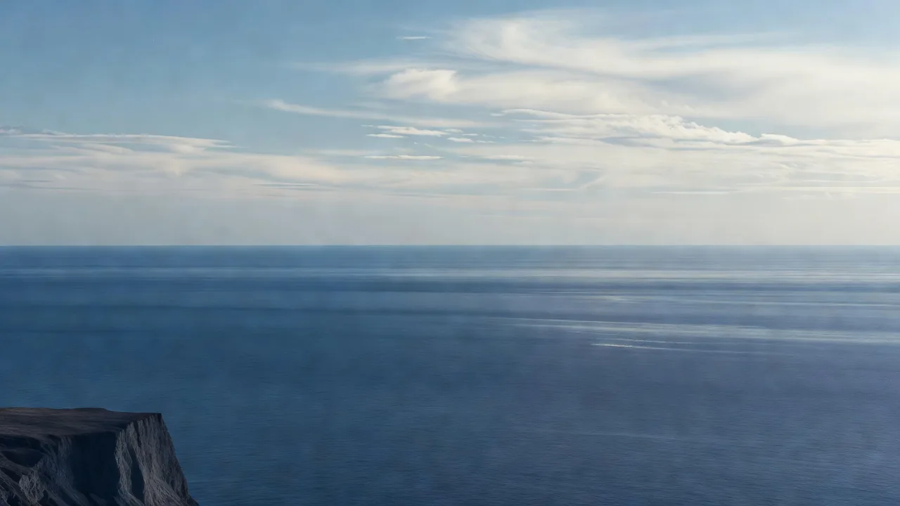果てしない海の地平線